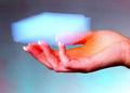 aerogel... looks like solid smoke